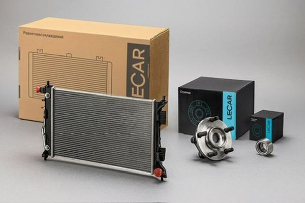 Новый ассортимент автозапчастей LECAR: радиатор охлаждения, ступица и подшипники с фирменной упаковкой
