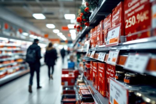 Пустые полки супермаркета перед Новым годом — изменение покупательского поведения в России