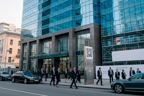 Панорама делового центра Москвы внутри ТТК с современными офисными зданиями — иллюстрация роста арендных ставок в центральных районах