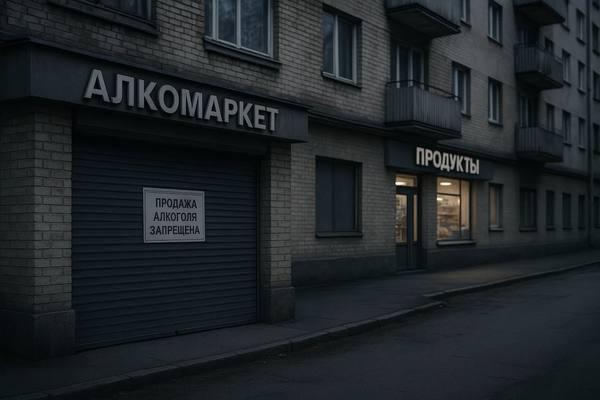 Закрытый магазин алкоголя в жилом районе — иллюстрация влияния региональных ограничений на розничную торговлю в России