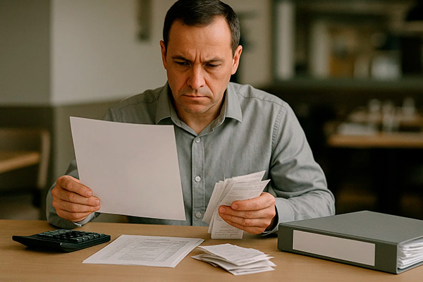 Пустой зал ресторана в ожидании инспекции ФНС — налоговая проверка общепита и влияние на поставщиков в 2025 году