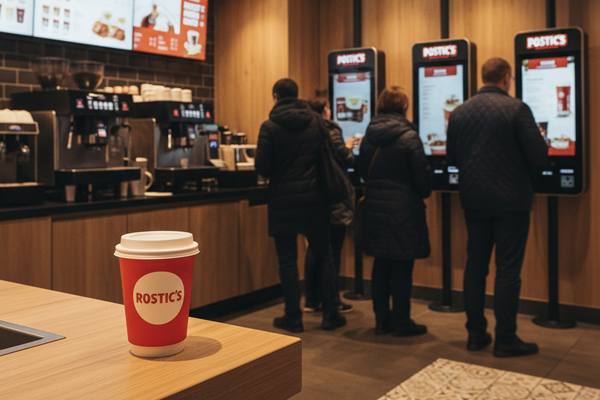 Интерьер ресторана Rostic’s с зоной кофейни R\Cafe — новый формат для роста выручки в сегменте фастфуда