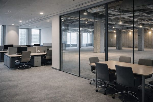 Контраст готового офиса с отделкой и офисного помещения без отделки на московском рынке аренды