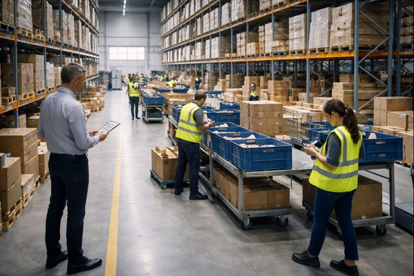 Складской персонал в распределительном центре: рост производительности труда при замедлении найма