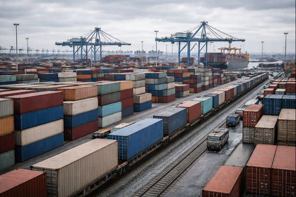 Контейнерный терминал в высокий сезон: перегрузка инфраструктуры и рост сроков доставки из Китая в период Восточного Нового года