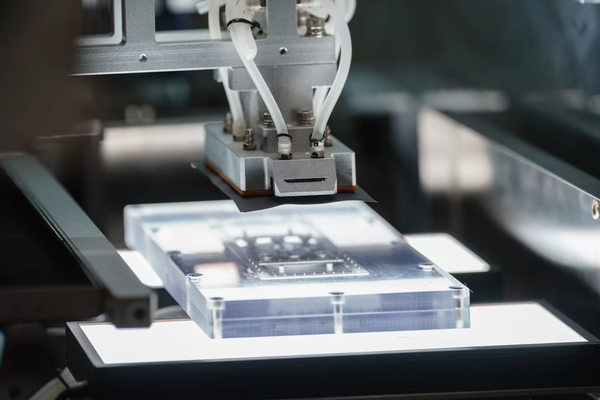 Автоматизированная сборка аккумуляторного модуля на производстве — иллюстрация к статье о инвестициях ИНЭСИС в системы накопления энергии и развитии рынка СНЭ в России