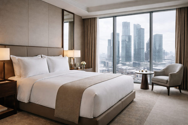 Люксовый номер отеля в Москве с видом на деловой район — снижение загрузки и изменение спроса в premium-сегменте