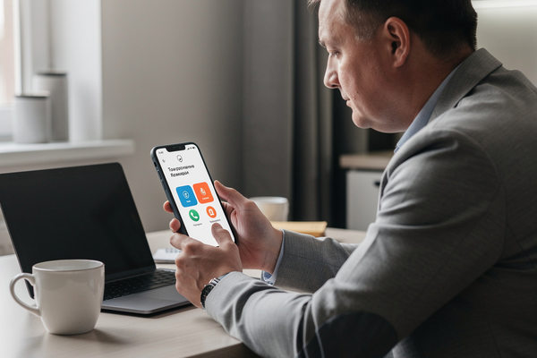 Пользователь анализирует подозрительный звонок на смартфоне — защита от мошенников и цифровая безопасность