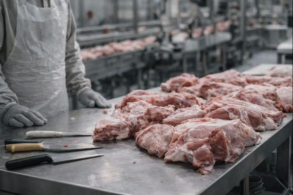 Производство свинины на мясоперерабатывающем предприятии в России: разделка мяса на фоне перепроизводства и снижения оптовых цен