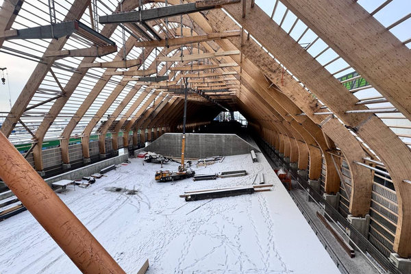 Строительство крытого хребтового склада Port Favor в Усть-Луге для хранения и перевалки минеральных удобрений