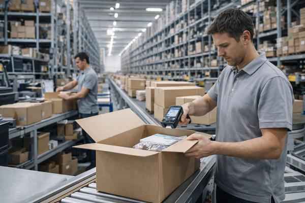 Современный склад фулфилмента Яндекс Маркета с обработкой онлайн-заказов