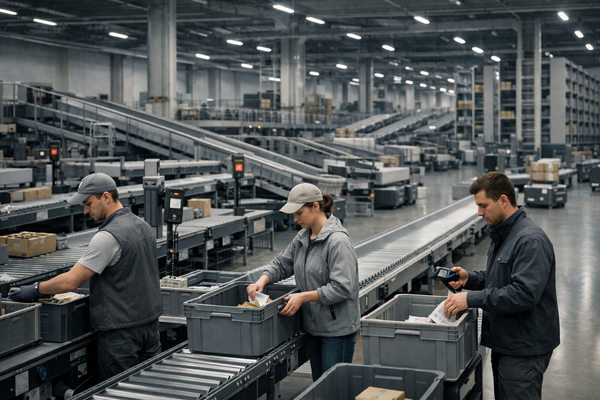 работники склада и автоматизированные линии снижение дефицита кадров и рост производительности в логистике