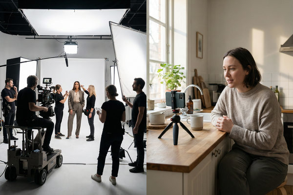 Сравнение рекламной съемки с селебрити и нативного контента микроблогера — студийный продакшн и домашняя съемка для инфлюенс-маркетинга