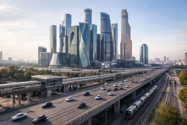 москва сити небоскребы транспортный хаб дороги и поезда деловой центр офисная недвижимость доступность