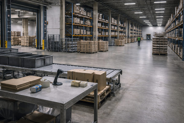 склад с низкой активностью и минимальным количеством сотрудников, снижение спроса на линейный персонал в логистике