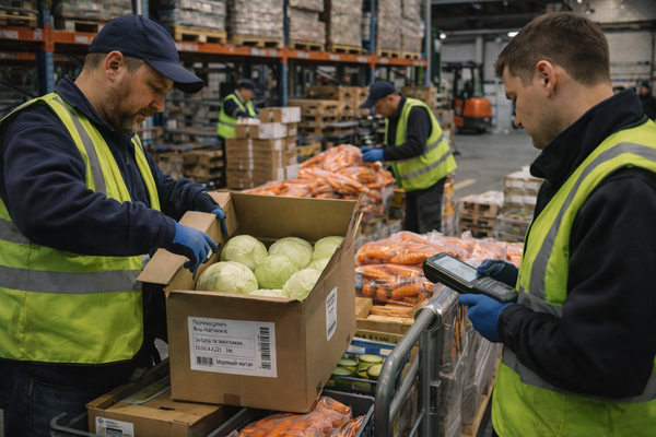 приемка овощей на складе ритейлера, контроль качества fresh продукции и прямые поставки без посредников