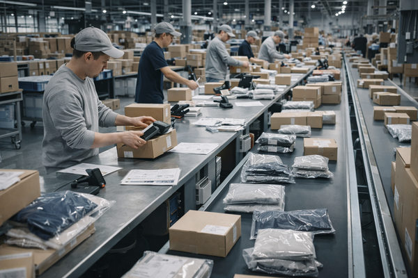 сортировочный центр маркетплейса упаковка одежды и мелких отправлений фулфилмент логистика