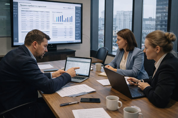Деловая встреча в офисе: менеджеры обсуждают партнерство между компаниями на фоне ценового давления