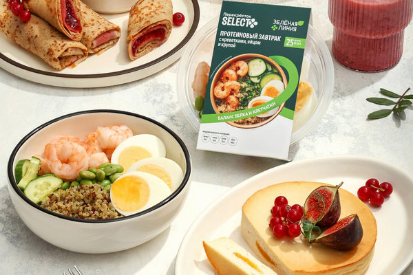 готовая еда ready-to-eat Перекрёсток протеиновый завтрак веган блюда функциональное питание ритейл ассортимент