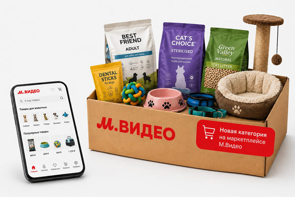 Зоотовары М.Видео на маркетплейсе: корма, аксессуары и pet care для управления ассортиментом