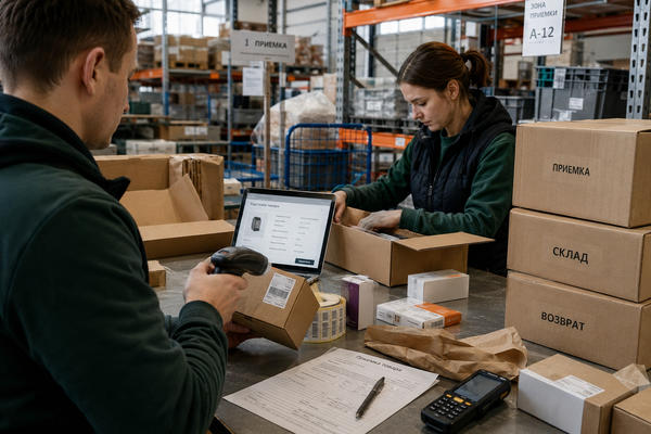 Приемка импортных товаров на складе e-commerce перед размещением на российском маркетплейсе