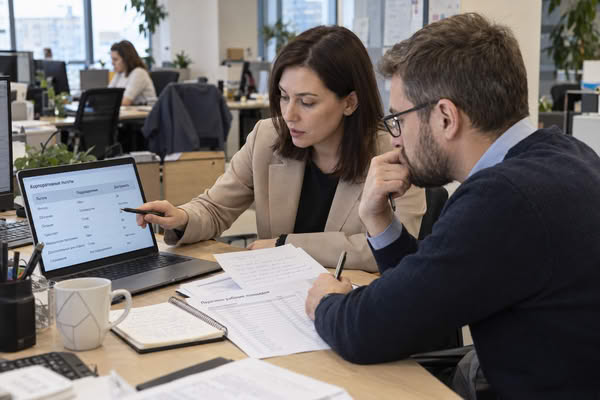HR-менеджеры обсуждают корпоративные льготы и компенсацию фитнеса для сотрудников разных подразделений