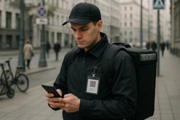 Курьер доставляет заказ в центре города — рост e-commerce требует новых правил логистики и регулирования труда.