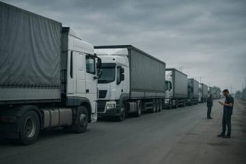 Грузовики на трассе в России на фоне пасмурного неба — символ текущей стагнации в сегменте автоперевозок