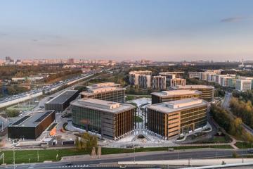 Деловой квартал Сколково Парк с офисными зданиями и инфраструктурой в Москве